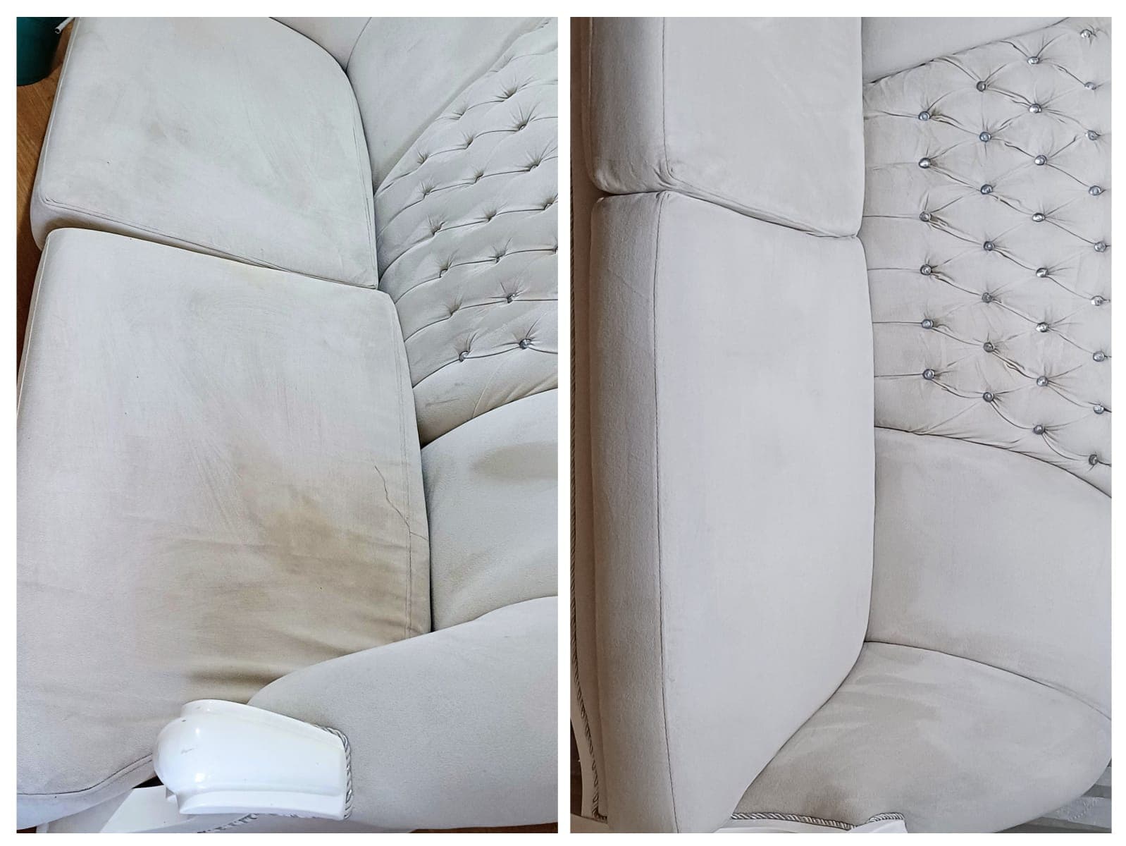 Koltuk yıkama öncesi ve sonrası