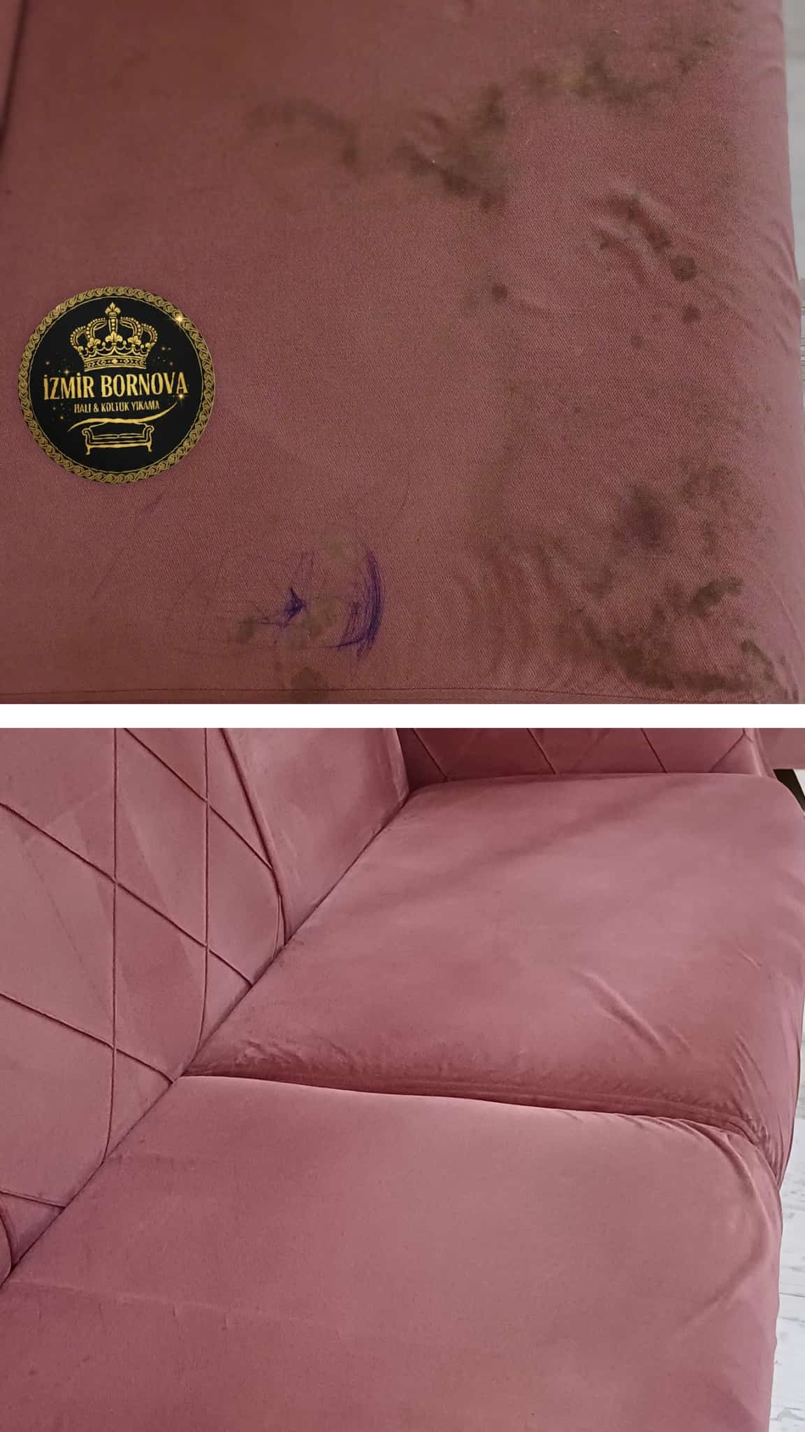 Koltuk temizliği öncesi ve sonrası